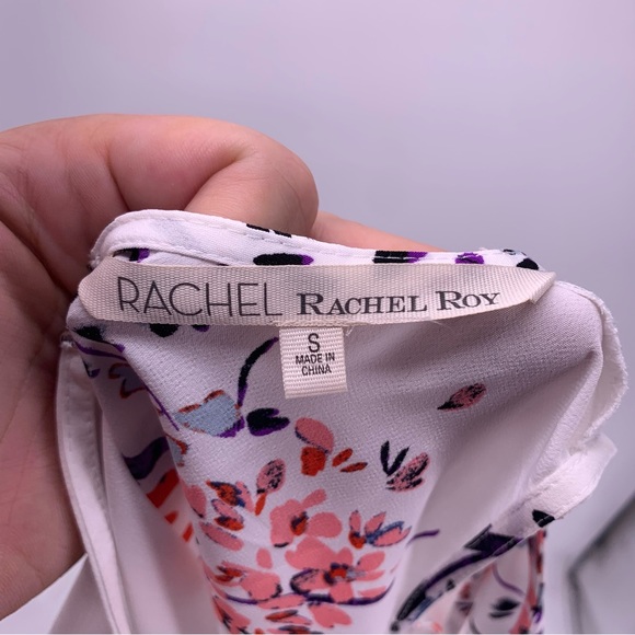 NEW Rachel Roy Cold Shoulder Long Sleeve Floral Blouse Size Small - Picture 8 of 11